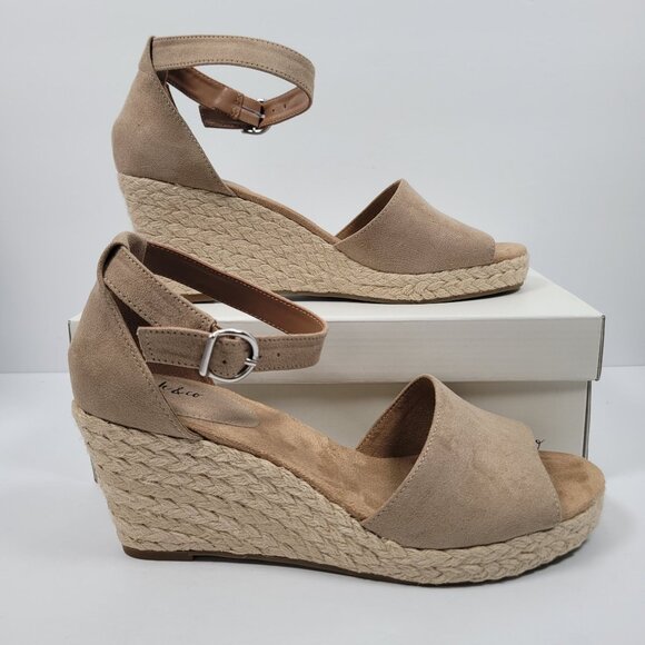 Style & Co Seleeney Women's Light Taupe Wedge Sandals US Size 10M - Picture 1 of 10